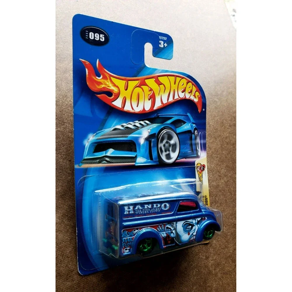 2003 Hot Wheels STEEL PASSION Blue CRAZED CLOWNS Hando DAIRY DELIVERY #1/5 1:64